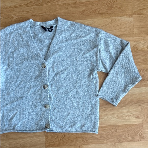 Gray Button-Up Women's Sweater - Picture 1 of 16